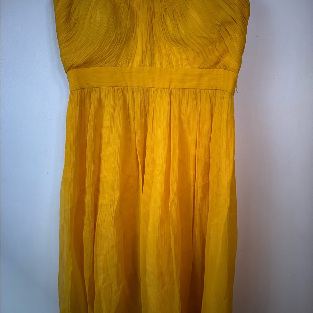 Elegant Yellow Spaghetti Strap Dress - Picture 4 of 10